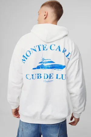 Boohoo Mens Oversized Monte Carlo Graphic Hoodie