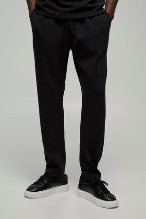 Boohoo Mens Slim Fit Soft Peached Pintuck Sweatpants