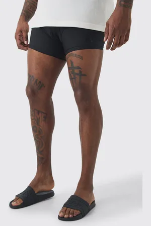 Boohoo Mens Plus Plain Trunk Swim Trunks