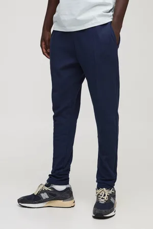 Boohoo Mens Sim Fit Tapered Interlock Pintuck Sweatpants