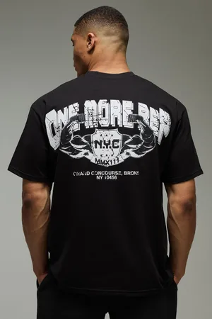 Boohoo Mens Man Active One More Rep NYC Oversized T-shirt