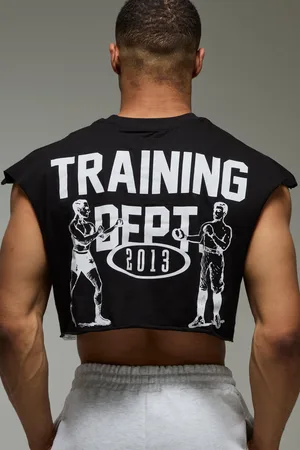 Boohoo Mens Man Active Training Dept Cropped Tank