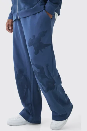 Boohoo Mens Plus Relaxed Renaissance Print Sweatpants