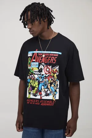 Boohoo Mens Tall Oversized Marvel Avengers License Print T-Shirt