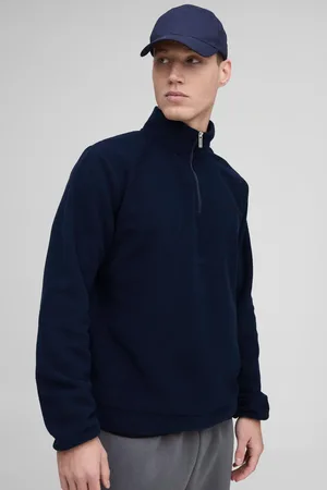 Boohoo Mens Regular Fit Embroidered Polar Fleece Zip Through Track Jacket