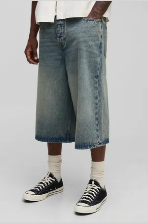 Boohoo Mens Tall Relaxed Fit Tinted Jorts
