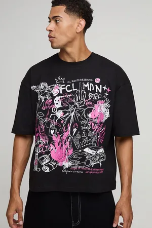 Boohoo Mens Oversized Boxy Ofcl Man Printed T-Shirt