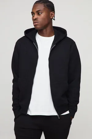 Boohoo Mens Basic Regular Zip Through Hoodie