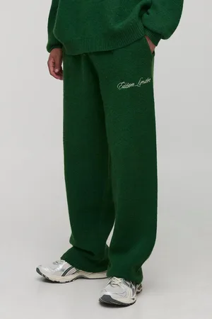 Boohoo Mens Relaxed Embroidered Knitted Jogger