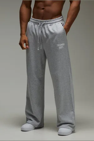 Boohoo Mens Training Dept Wide Leg Loopback Jogger