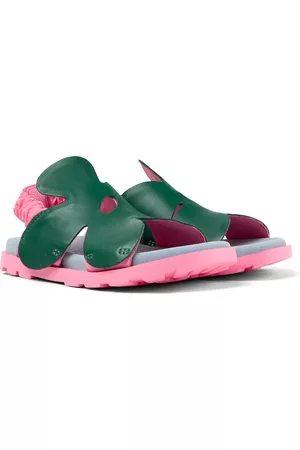 Camper Brutus Sandal - Sandals For Girls - , Size 11, Smooth Leather/Cotton Fabric
