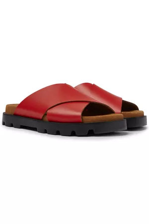 Camper Women Leather Sandals - Brutus Sandal - Sandals For Women - , Size 5, Smooth Leather