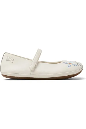 Camper Twins - Ballerinas for Girls - White, size 8, Smooth leather