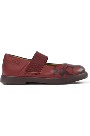 Camper Twins - Ballerinas for Girls - Burgundy, size 8, Smooth leather