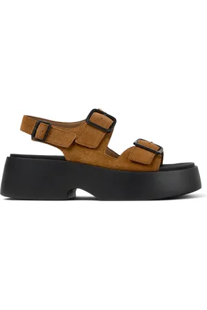 Camper Tasha - Sandals for Women - Black, size 5, Smooth leather