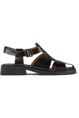 Camper Dana - Sandals for Women - Black, size 5, Smooth leather