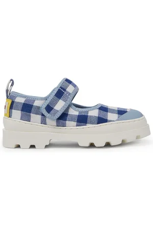 Camper Brutus - Ballerinas for Girls - Blue,White, size 9.5, Cotton fabric/Smooth leather