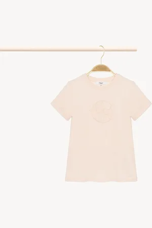 Chloé Logo T-shirt Size 4 100% Cotton