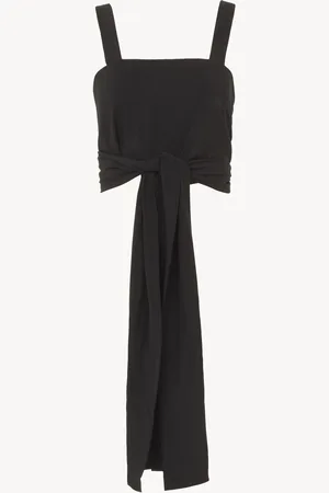 Chloé Cropped front-tie tank top in crêpe de chine Size S 100% Silk