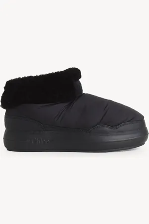 Chloé Polar ankle boot Size 10 100% Polyester, Bovine leather, Goatskin