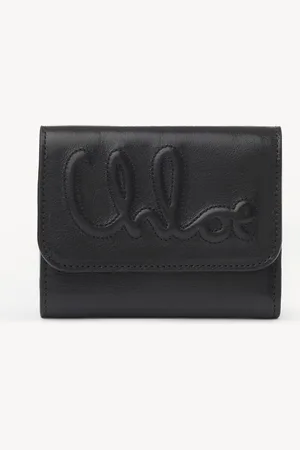 Chloé C Chloé small tri-fold in shiny leather Size OneSize 100% Calf-skin leather