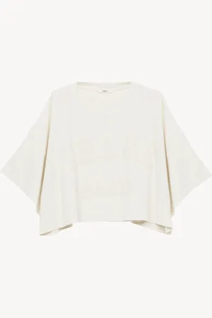 Chloé Cropped logo T-shirt in cotton jersey Size XS 100% Cotton