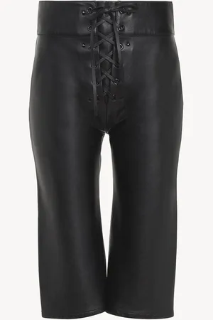 Chloé Lace-up capri pants in leather Size 2 100% Lambskin