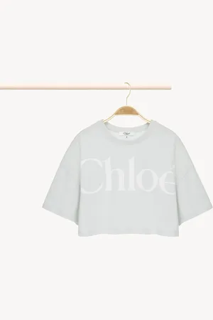 Chloé Logo T-shirt Size 6 100% Cotton