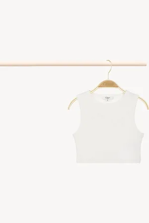 Chloé Tank top Size 6 97% Cotton, 3% Elastane