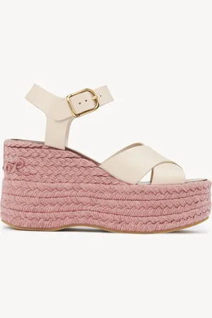 Chloé Isla wedge espadrille Size 9 100% Calf-skin leather