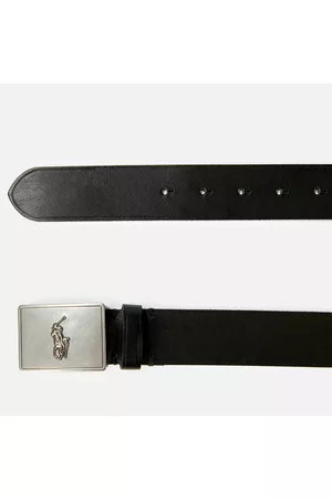 Ralph Lauren Men Belts - Men's 36mm Plaque Vachetta Belt