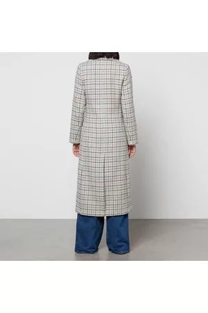 See by Chloé Women's Long Checked Wool Coat