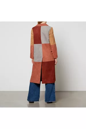 RIXO London Women Coats - Lindsey Patchwork Suede Coat