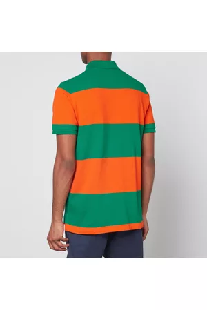 Ralph Lauren Striped Cotton-Piqué Polo Shirt