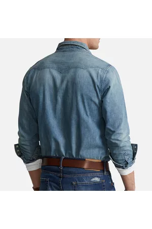Ralph Lauren Men Denim Shirts - Men's Western Denim Shirt