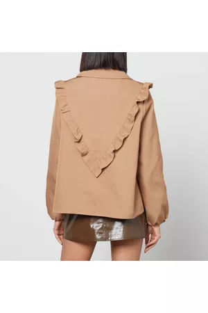 Ganni Women Jackets - Heavy Frill-Trimmed Twill Jacket