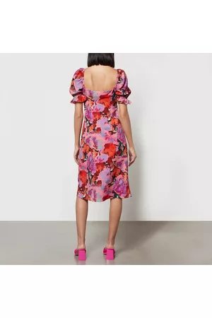 Paul Smith Women Printed Dresses - Floral-Print Crepe de Chine Dress