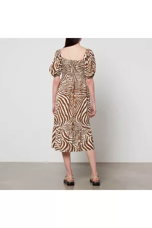 Barbour X House of Hackney Women Printed Dresses - Martello Zebra-Print Lyocell Dress