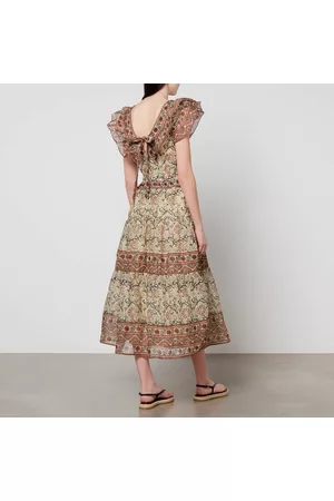 Sea New York Women Printed Dresses - Marlee Printed Cotton-Gauze Midi Dress