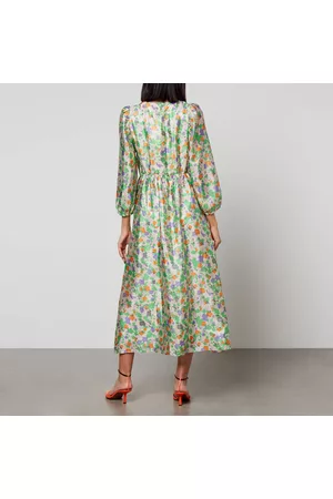 Baum und Pferdgarten Women Printed Dresses - Asana Floral-Print Satin Dress