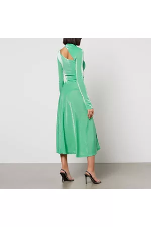 ROTATE Women Midi Dresses - CutOut Lurex Midi Dress