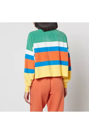 Ralph Lauren Women Sweatshirts - Cotton-Blend Terry Striped Sweatshirt
