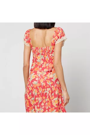RIXO London Women Tops - Rosella Floral-Print Satin Top