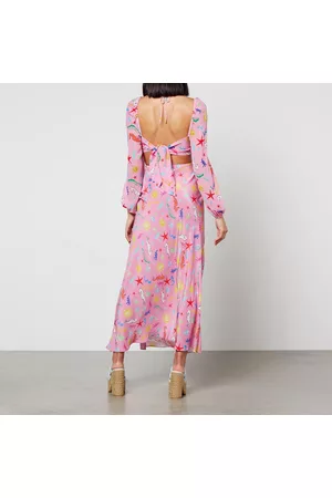RIXO London Women Printed Dresses - Kamilla Printed Silk-Chiffon Midi Dress