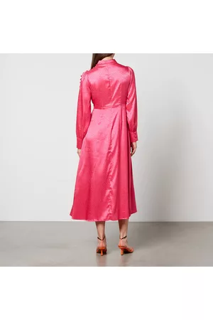 OLIVIA RUBIN Women Midi Dresses - Arabella Satin-Jacquard Midi Dress