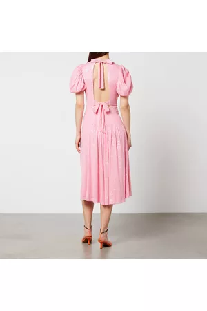 ROTATE Women Midi Dresses - Sequined Mesh Midi Dress