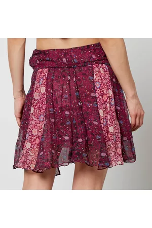 Isabel Marant Women Printed Skirts - Oda Floral-Print Silk-Crepon Skirt