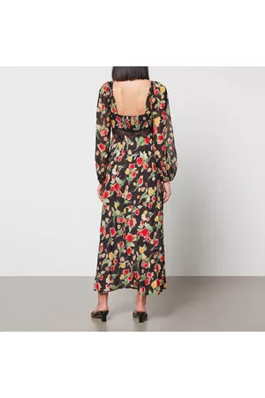 RIXO London Women Printed Dresses - Thaleena Floral-Print Woven Midi Dress
