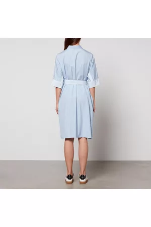 Maison Kitsuné Women Graduation Dresses - Two-Tone Striped Cotton Shirt Dress
