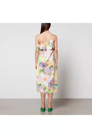 STINE GOYA Women Printed Dresses - Tosca Sequined Printed Satin Dress